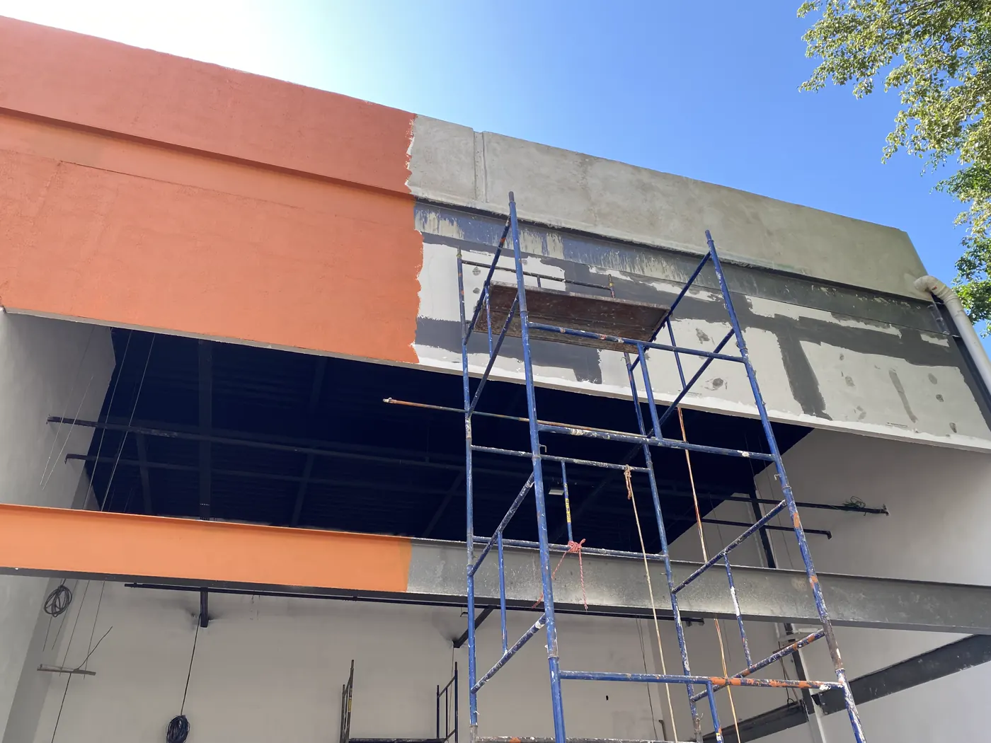 Textura na fachada frontal
